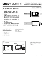 Предварительный просмотр 1 страницы CREE LIGHTING SmartCast Touchscreen Control Installation Instructions