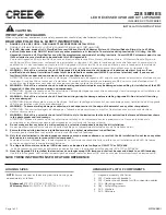 Cree 228 Series Installation Instructions предпросмотр