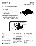 Preview for 1 page of Cree CXB Series Installation Instructions