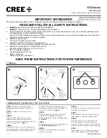 Cree NTA Series Installation Instructions Manual предпросмотр