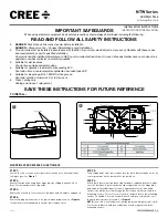 Cree NTW Series Installation Instructions Manual preview