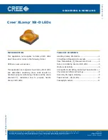 Preview for 1 page of Cree XB-D Series Manual