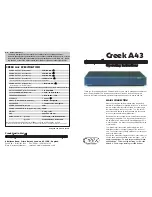 Creek Audio A43 Operating Instructions preview