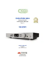 Preview for 1 page of Creek Audio EVOLUTION 100A Instruction Manual