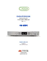 Preview for 1 page of Creek Audio EVOLUTION 50A Instruction Manual