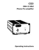 Preview for 1 page of Creek Audio OBH-15 Mk2 Operating Instructions Manual