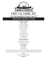 Creek Company ODC CLASSIC XL Assembly Instructions preview