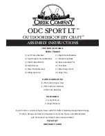 Preview for 1 page of Creek Company ODC SPORT LT OUTDOOR DISCOVERY CRAFT Assembly Instructions