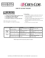 Preview for 10 page of Cres Cor 1000-CH-SK-DE Series Installation, Operation And Maintenance Manual