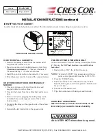 Предварительный просмотр 4 страницы Cres Cor 1000-CH-SS-SPLIT-D Installation, Operation And Maintenance Manual