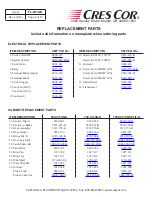 Предварительный просмотр 8 страницы Cres Cor 1000-CH-SS-SPLIT-D Installation, Operation And Maintenance Manual
