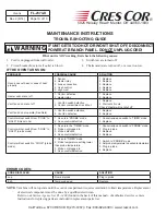 Предварительный просмотр 10 страницы Cres Cor 1000-CH-SS-SPLIT-D Installation, Operation And Maintenance Manual