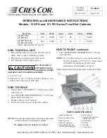 Cres Cor 120-PH Series Operating And Maintenance Instructions предпросмотр