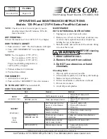 Предварительный просмотр 2 страницы Cres Cor 120-PH Series Operating And Maintenance Instructions