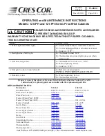 Предварительный просмотр 3 страницы Cres Cor 120-PH Series Operating And Maintenance Instructions