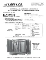 Preview for 2 page of Cres Cor Banquet Warming Cabinets CCB-120A Operating And Maintenance Instructions