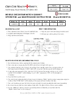 Cres Cor CGMH73A Operating And Maintenance Instructions Manual предпросмотр