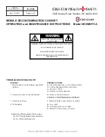 Preview for 4 page of Cres Cor CGMH73A Operating And Maintenance Instructions Manual