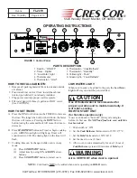 Preview for 4 page of Cres Cor CO-151-HW-UA-6B Installation, Operation And Maintenance Manual