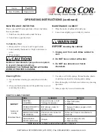 Preview for 6 page of Cres Cor CO-151-HW-UA-6B Installation, Operation And Maintenance Manual