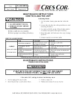 Preview for 6 page of Cres Cor CO151F1818 Installation, Operation And Maintenance Manual