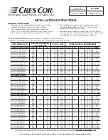 Preview for 3 page of Cres Cor CO151F1818B-Q1 Installation, Operation And Maintenance Manual