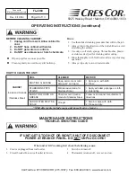 Preview for 6 page of Cres Cor CO151F1818B-Q1 Installation, Operation And Maintenance Manual