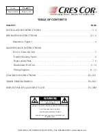 Preview for 2 page of Cres Cor CO151H189B Installation, Operation And Maintenance Manual