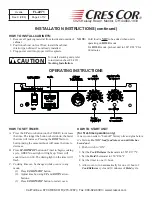 Preview for 4 page of Cres Cor CO151H189B Installation, Operation And Maintenance Manual