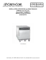 Preview for 1 page of Cres Cor CO151XWUA5B Installation, Operation And Maintenance Manual