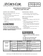 Preview for 5 page of Cres Cor CO151XWUA5B Installation, Operation And Maintenance Manual