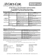 Предварительный просмотр 3 страницы Cres Cor H135WUA11 Operating And Maintenance Instructions