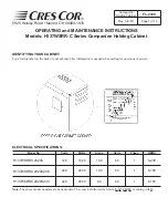 Предварительный просмотр 3 страницы Cres Cor H137WSRR-C Series Operating And Maintenance Instructions Manual