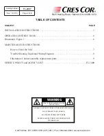 Preview for 2 page of Cres Cor HC1-UA-11 Operating And Maintenance Instructions Manual