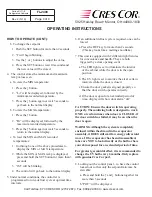 Предварительный просмотр 4 страницы Cres Cor R-171-E Series Operating And Maintenance Instructions Manual