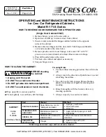 Preview for 2 page of Cres Cor R-171-S Series Operating And Maintenance Instructions