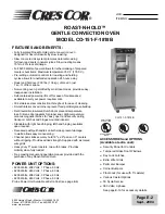 Preview for 1 page of Cres Cor ROAST-N-HOLD CO-151-F-1818B Specifications