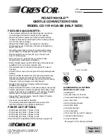 Preview for 1 page of Cres Cor ROAST-N-HOLD CO-151-HUA-6B Specifications