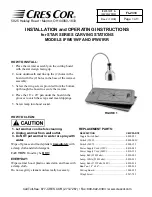 Cres Cor Star Series Carving Stations IFW61RR Installation And Operating Instructions preview