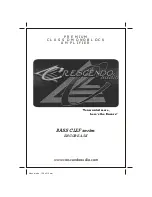 Preview for 1 page of crescendo BASS CLEF series Instruction Manual