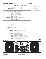 Preview for 2 page of Crest Audio 8002 Specification Sheet