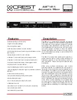 Preview for 1 page of Crest Audio AM-411 AUTOMATIC MIXER Specifications