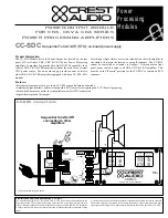 Предварительный просмотр 1 страницы Crest Audio CC-SDC Datasheet