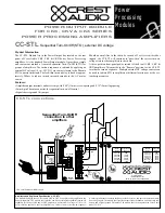 Предварительный просмотр 1 страницы Crest Audio CC-STL Datasheet