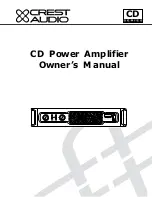 Crest Audio CD 1500 Owner'S Manual preview