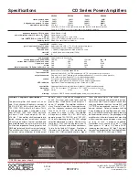 Предварительный просмотр 2 страницы Crest Audio CD1000 - Datasheet