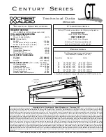 Предварительный просмотр 1 страницы Crest Audio CENTURY GT Technical Data