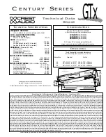 Crest Audio CENTURY GTX Technical Data предпросмотр