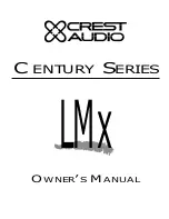 Crest Audio CENTURY LMX Manual preview