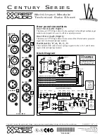 Предварительный просмотр 2 страницы Crest Audio CENTURY SERIES VX MULTI-INPUT MODULE - TECHNICAL Technical Data